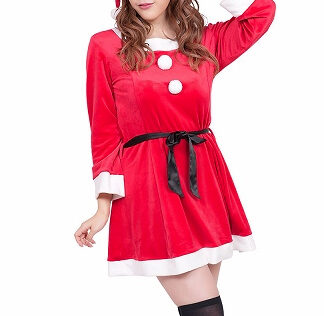 ふっわふっわサンタワンピース