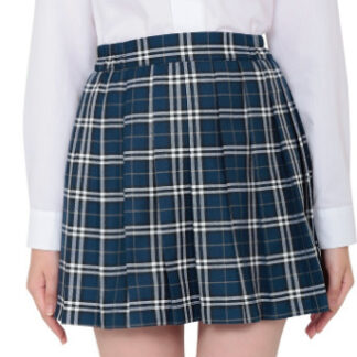 鉄板スタイルチェックスカート ブルー