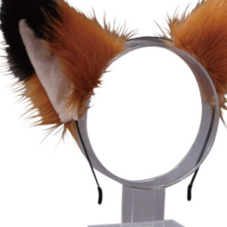 もふもふ耳カチューシャ 茶／黒