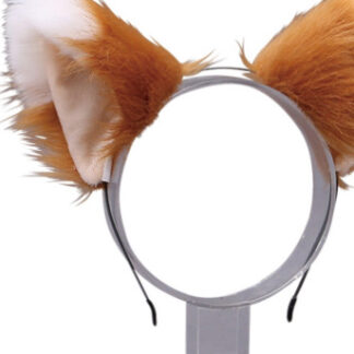 もふもふ耳カチューシャ 茶／白