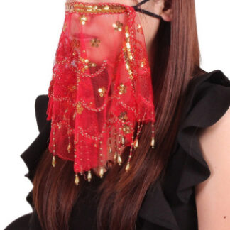 ナイトマスクフェイスベール レッド