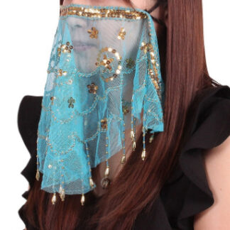 ナイトマスクフェイスベール サックス